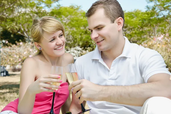 Young couple celebrating Stock Image