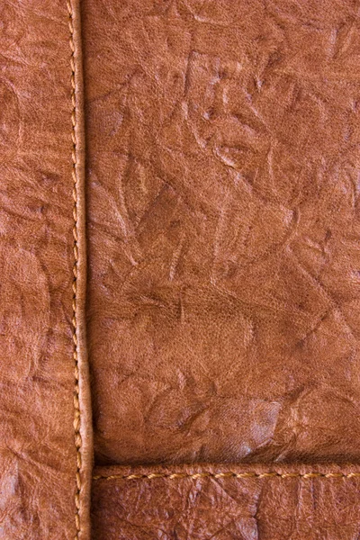 Фон (рамка) с кожаной текстурой — стоковое фото