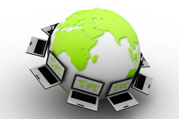 Global computer network — Stock Photo, Image