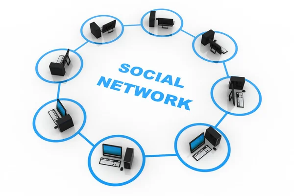 Sociální síť — Stock fotografie