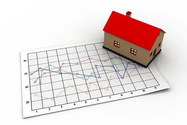 Graph houses — Stock Photo, Image