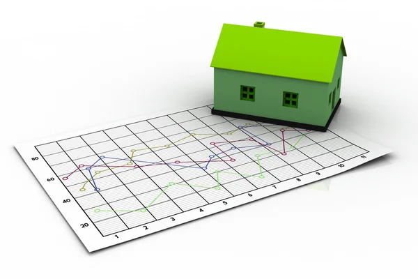 stock image Graph houses