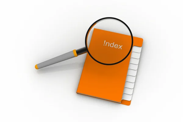 Index-Suche — Stockfoto