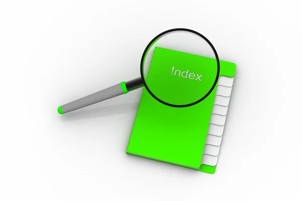 Indexsökning — Stockfoto