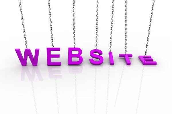 Internet-Technologie-Konzept Website und Kette. — Stockfoto