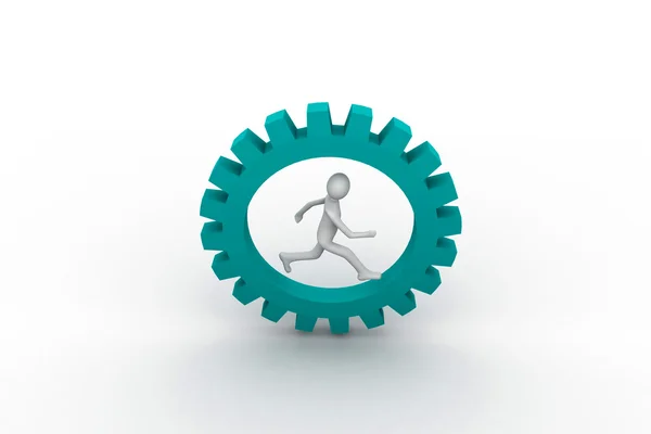 The person running in a gear — Stock Photo, Image