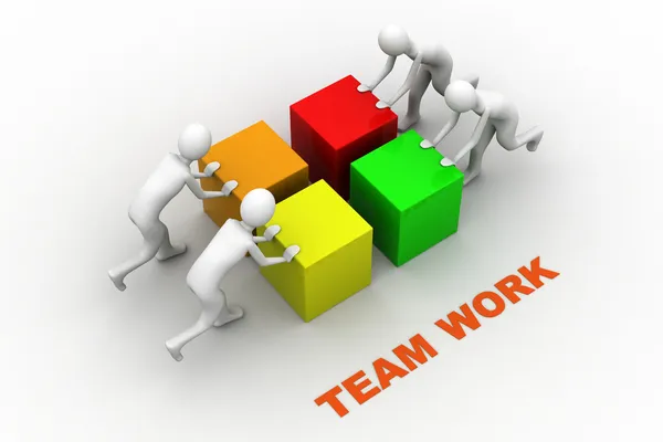 Teamwerk. concept. 3D illustratie. — Stockfoto