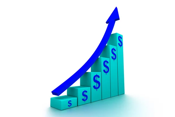 3d Business Graph — Stock Photo, Image