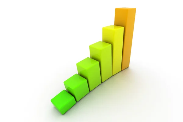 3d growth chart — Stock Photo, Image