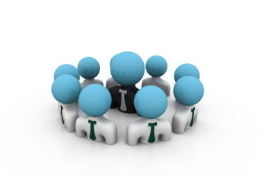 Business group with leader clipart