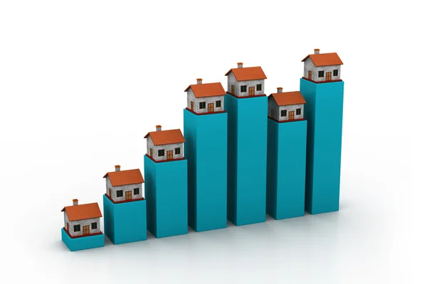 Grafik zum Verkauf von Eigenheimen — Stockfoto