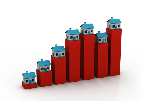 Gráfico de la venta de viviendas —  Fotos de Stock