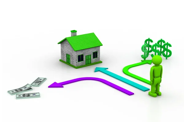 Köp eller hus försäljning — Stockfoto