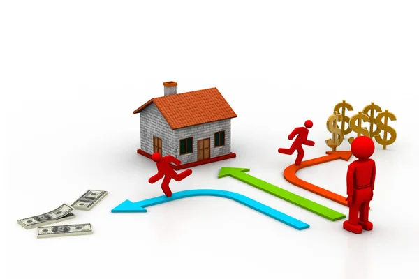 Köp eller hus försäljning — Stockfoto