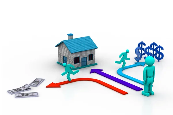 Compra ou venda de casa — Fotografia de Stock