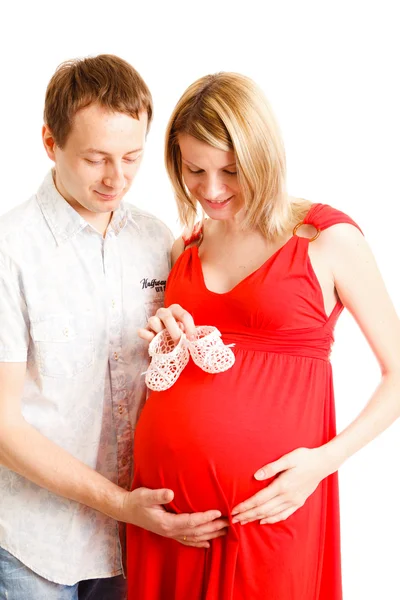 Happy family expecting their child — Stock Photo, Image