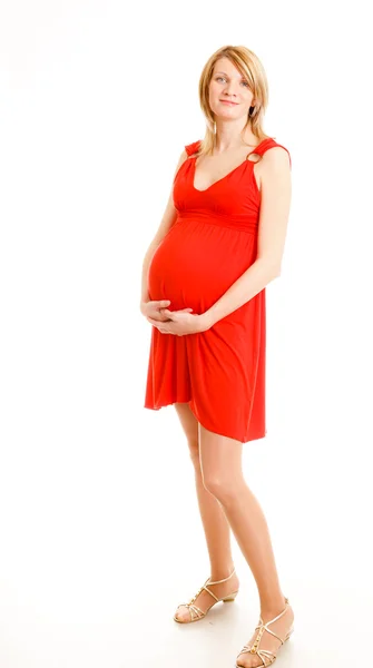 Pěkný těhotná žena — Stock fotografie