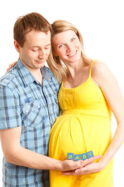 Szczęśliwa rodzina spodziewa się dziecka — Zdjęcie stockowe