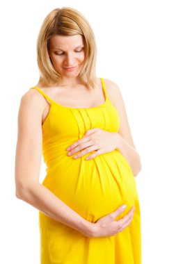 Beautiful pregnant woman clipart