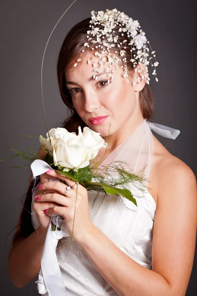Gyönyörű menyasszony. — Stock Fotó