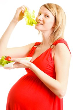 Beautiful pregnant woman clipart