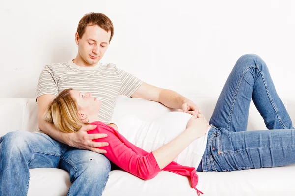 stock image Pregnant woman with her husband