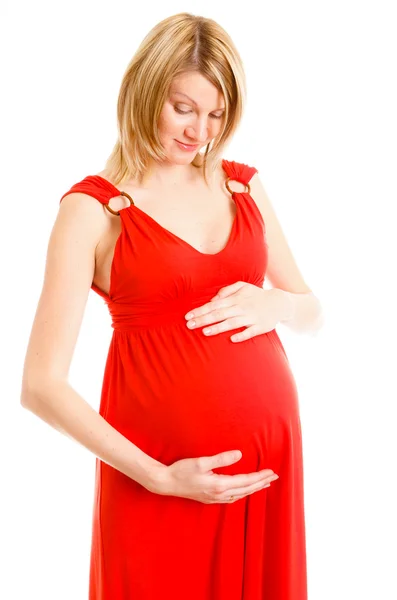 Mujer embarazada agradable — Foto de Stock