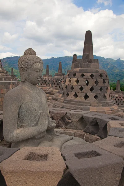 Chrám Borobudur v Indonésii — Stock fotografie