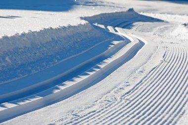 Empty cross-country ski track clipart