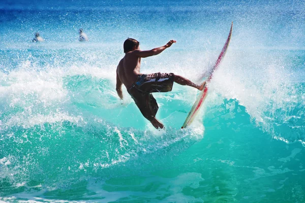 Surfing στο κύματα Royalty Free Εικόνες Αρχείου