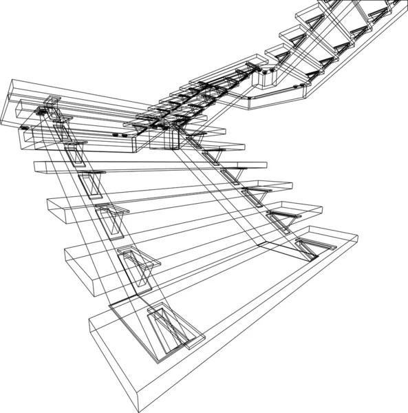 抽象设计的楼梯 — 图库照片