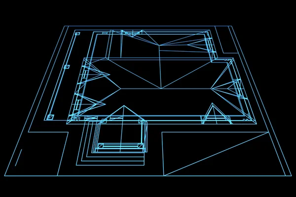 Plan van het abstracte huis Stockfoto