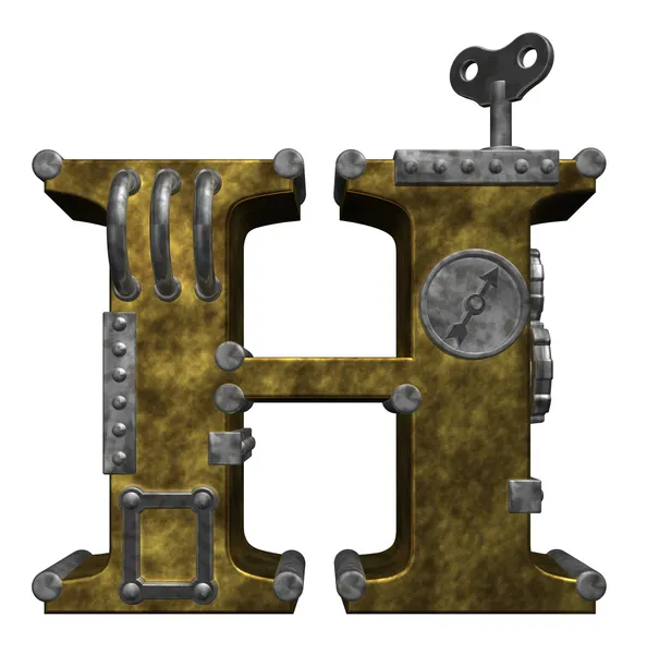 Steampunk litera h — Zdjęcie stockowe
