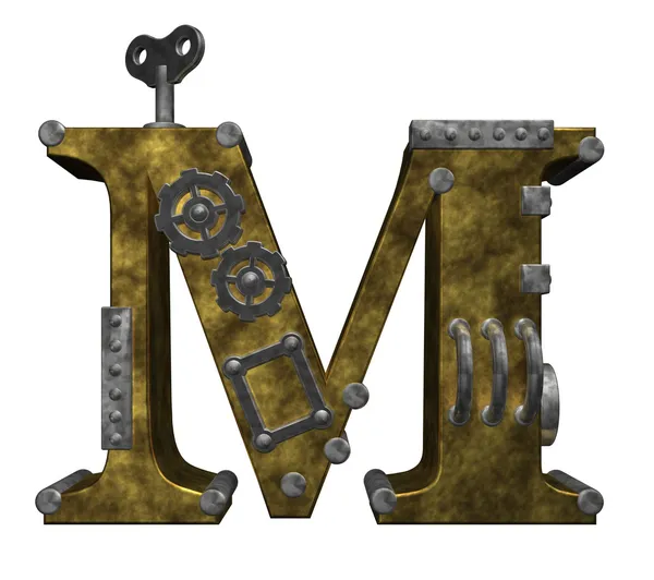 Steampunk alfabet m — Stockfoto