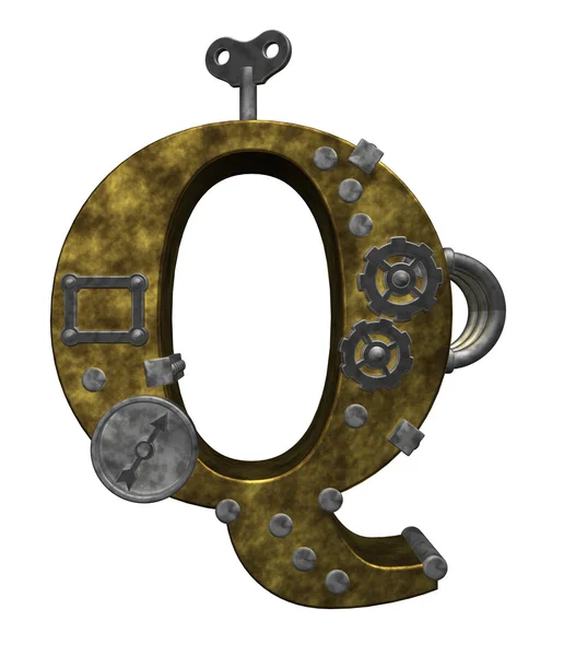 Steampunk letter q — Stock Photo, Image