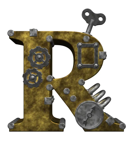 Steampunk litera r — Zdjęcie stockowe