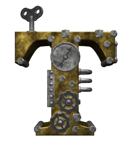 Steampunk letter t — Stock Photo, Image