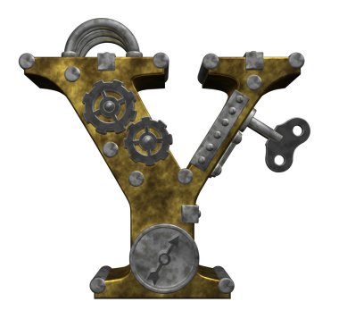 Steampunk letter y clipart