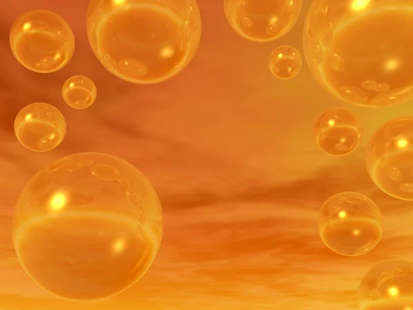 Turuncu bir bubbles — Stok fotoğraf