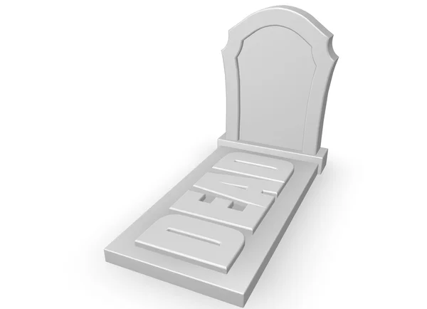 Morto sulla tomba — Foto Stock