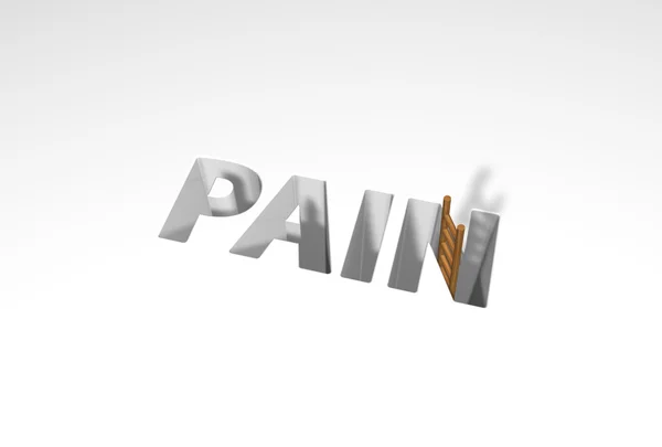 Pijn en ladder — Stockfoto