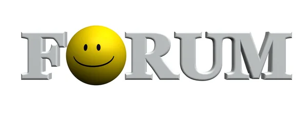 Forum mit Smiley — Stockfoto