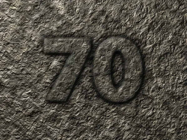 Kamień numer siedemdziesiąt — Zdjęcie stockowe