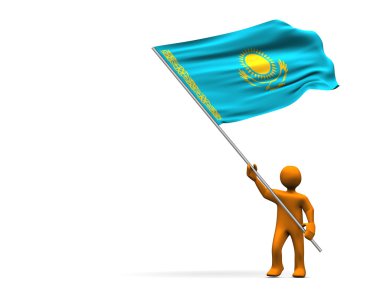 Fan of Kazakhstan clipart