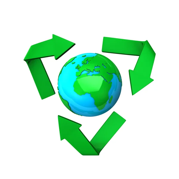 Recycler la terre — Photo