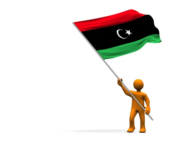 Flaga Libii — Zdjęcie stockowe