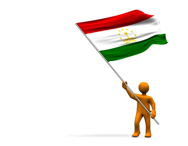 Tadsjikistans flag - Stock-foto