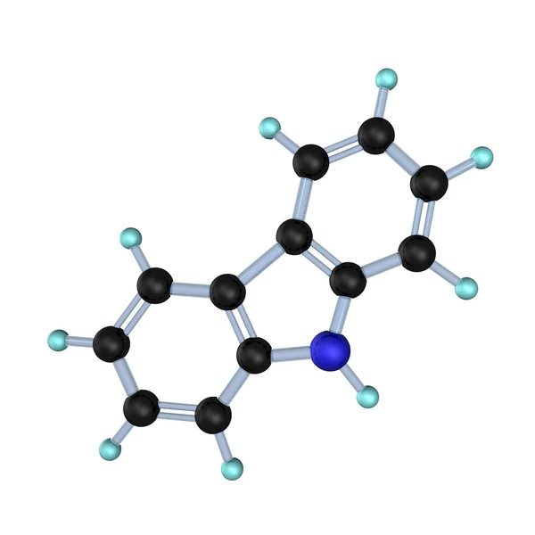 Molecule van carbazole — Stockfoto