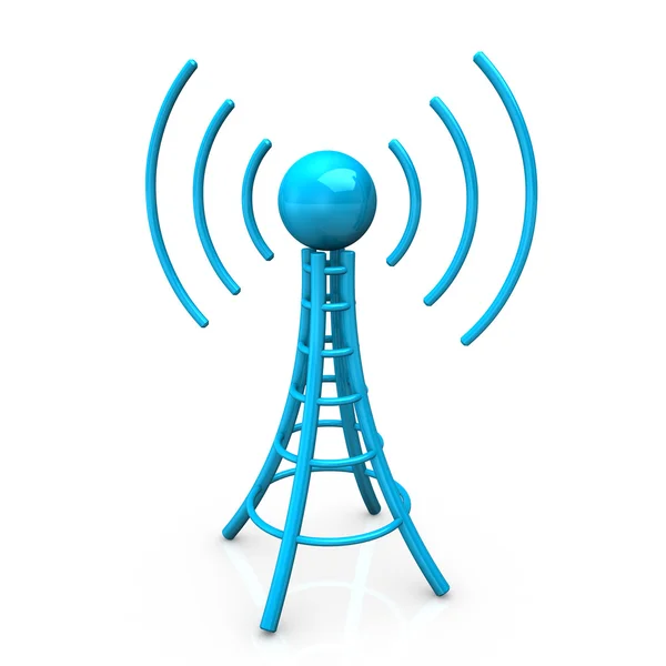 Wieża niebieski antena — Zdjęcie stockowe