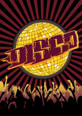 Disco Party Flyer Graffiti clipart